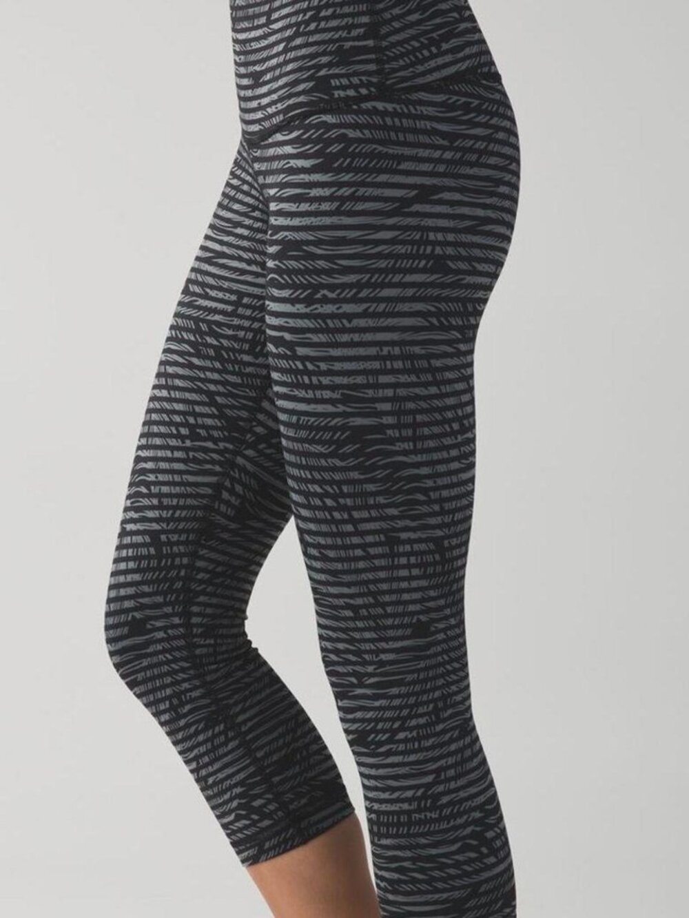 lululemon athletica Black and Gray Patterned Leggings